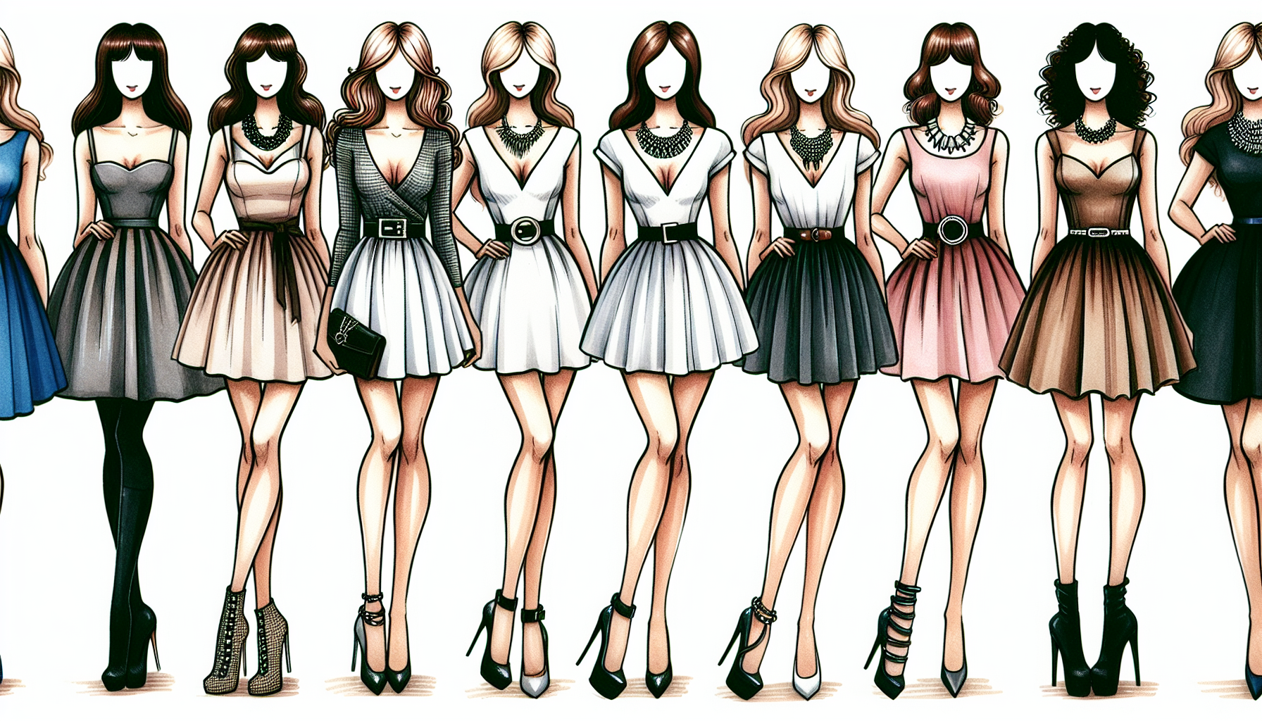 Illustration of dressing for different body types