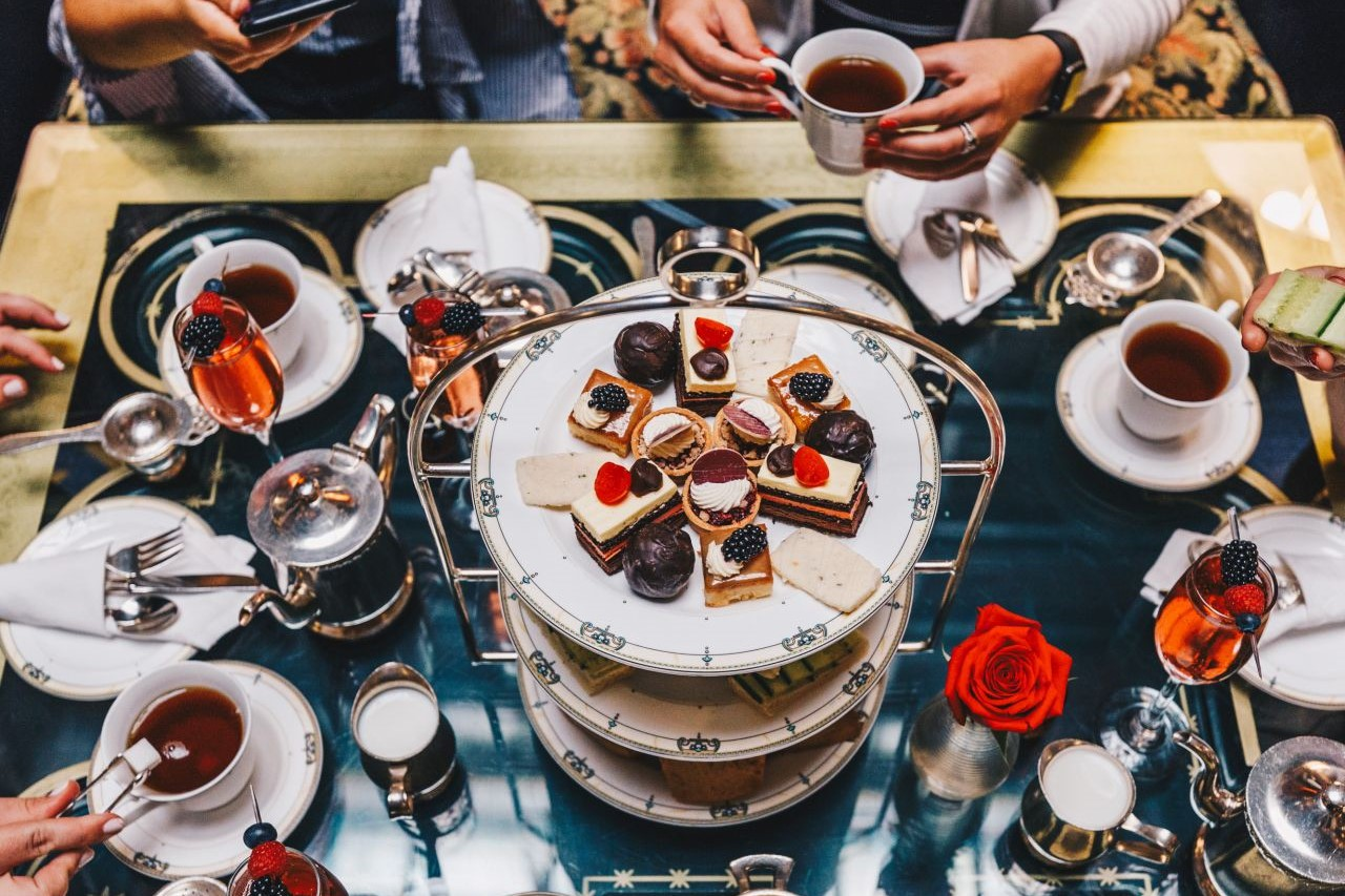 An Afternoon Tea table spread at The Brown Palace Hotel 