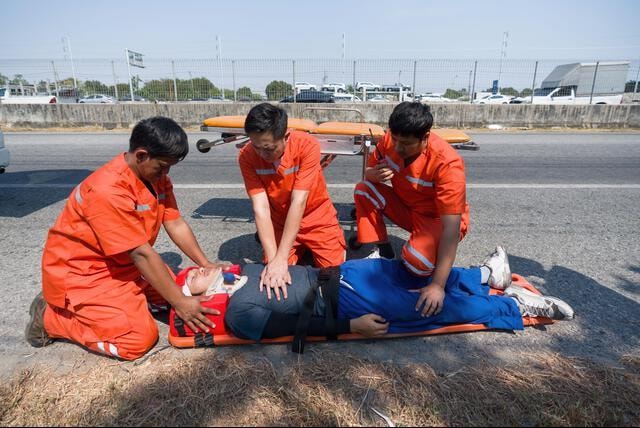 Spinal Board First Aid Scenario