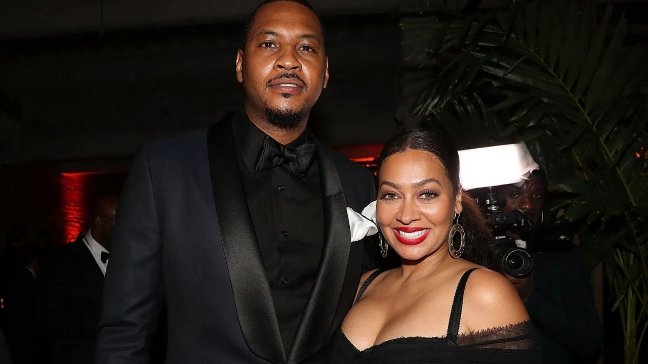 La La Anthony and Carmelo Anthony (Photo by Shareif Ziyadat/Getty)