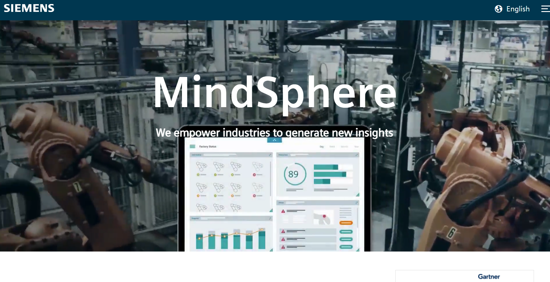 Siemens MindSphere Homepage