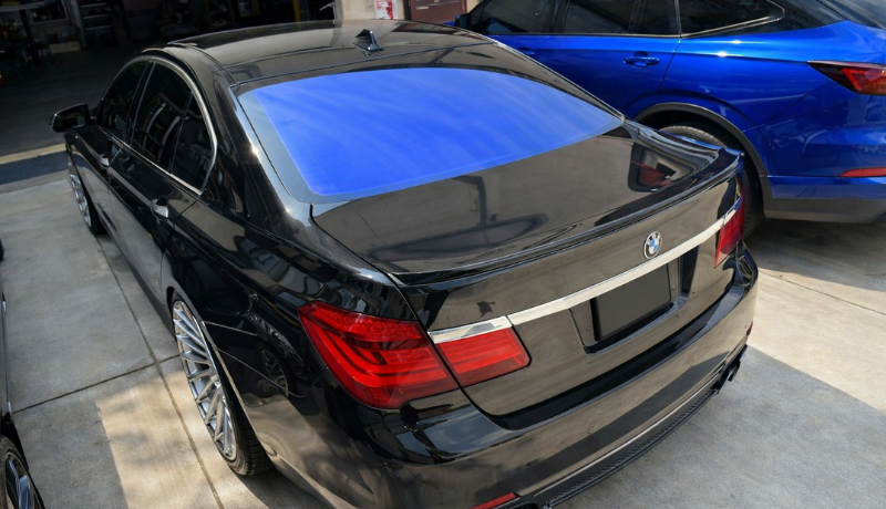 A car with blue tint are becoming love of car lovers