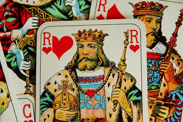 card game, kings, heart