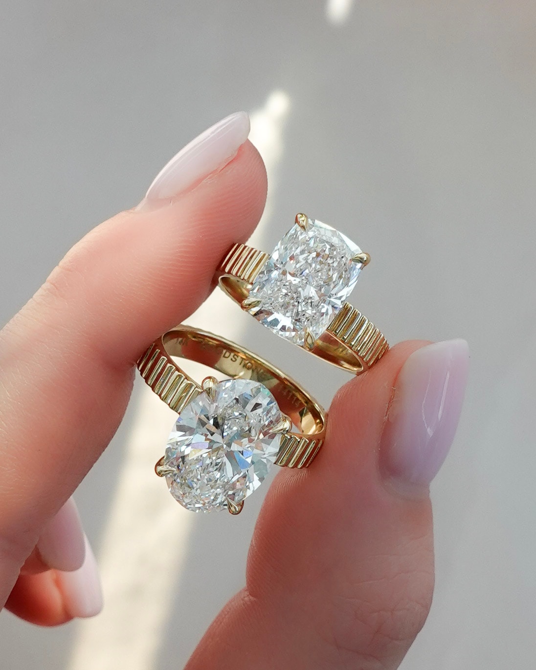 Finest Ridged Solitaire Engagement Ring