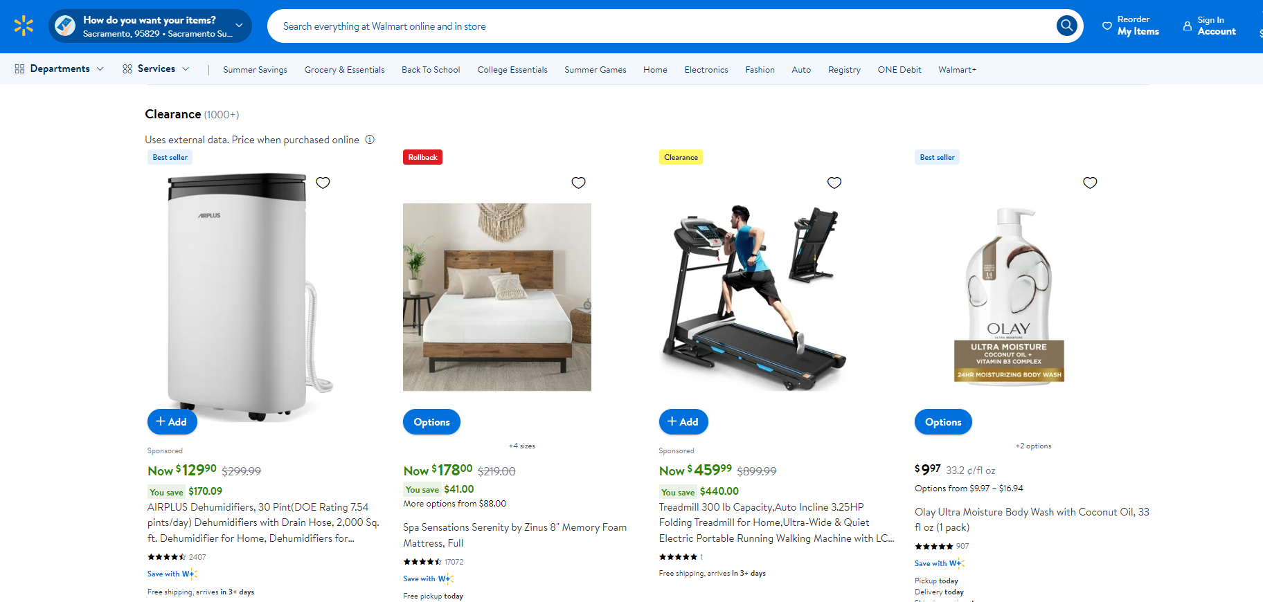 walmart's marketplace clearance category