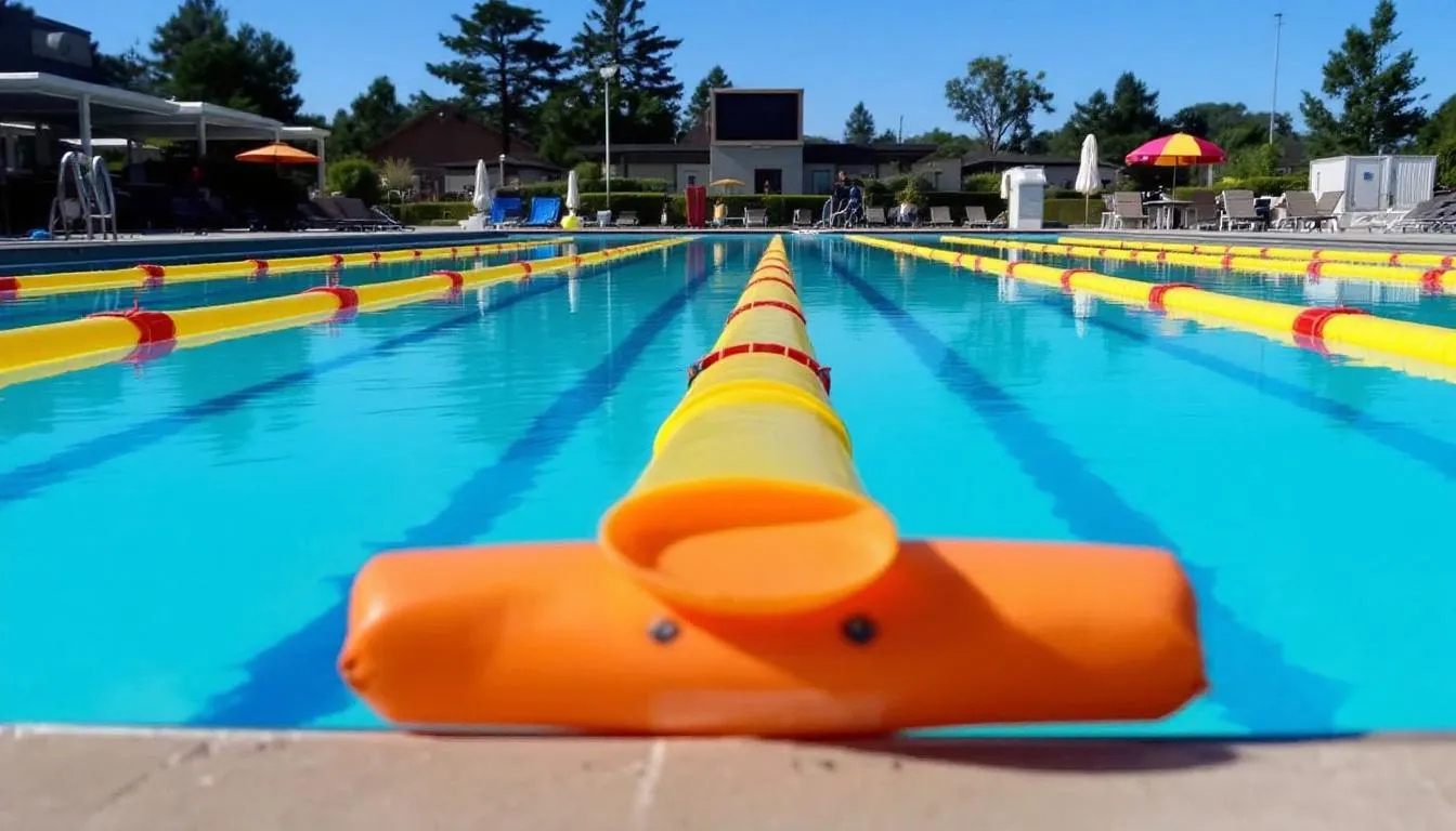 Zusätzliches Bild: Schwimm-Trennleine in Freibad