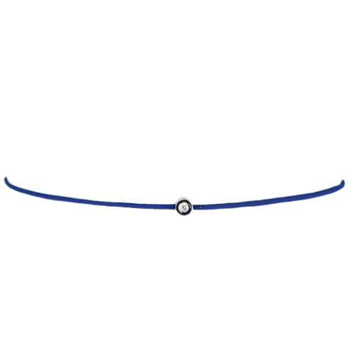 Mėlyno siūlo apyrankė su deimantu apsaugai ir sėkmei fashiongold.lt