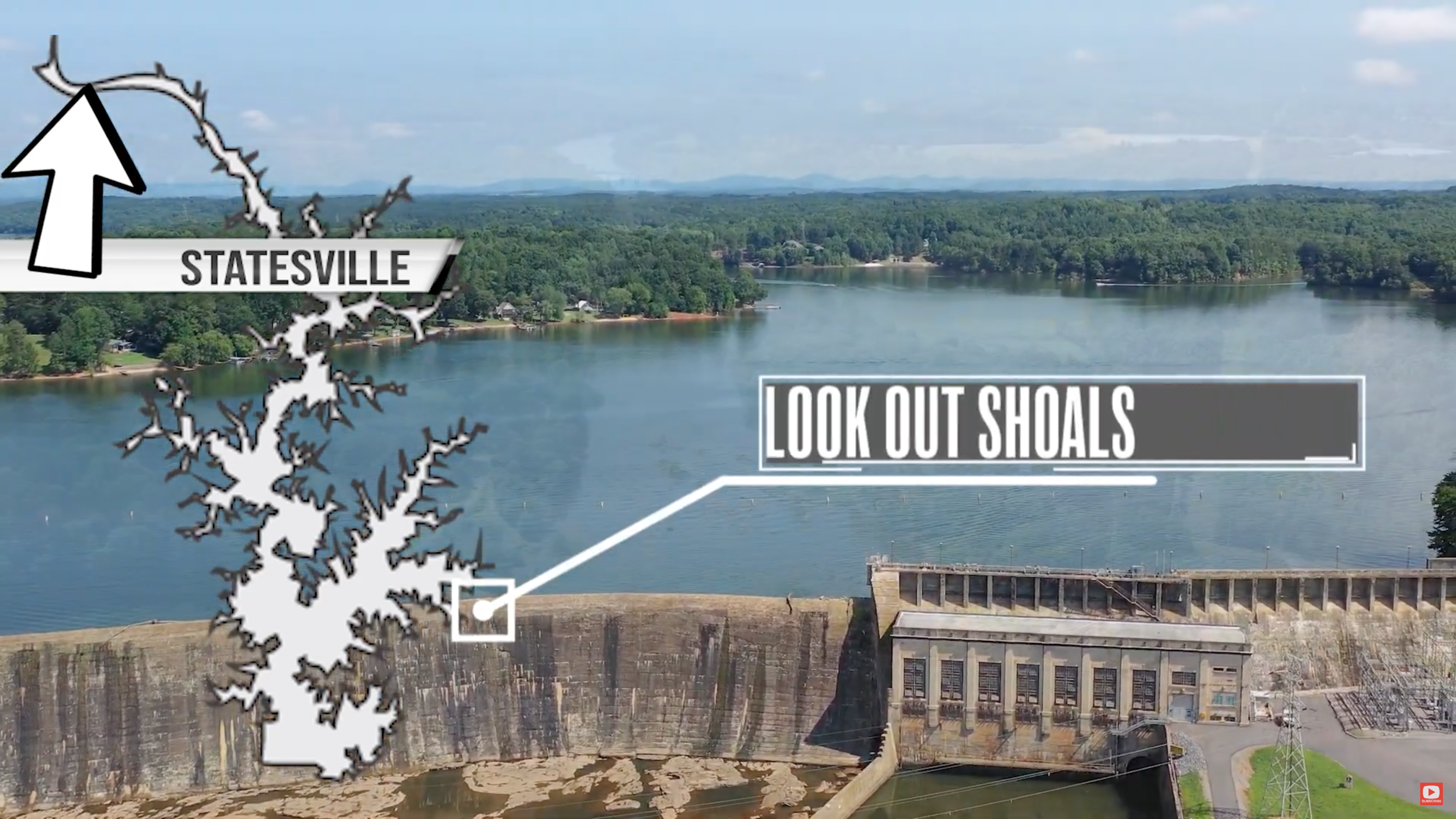 lookout shoals dam on lake norman nc