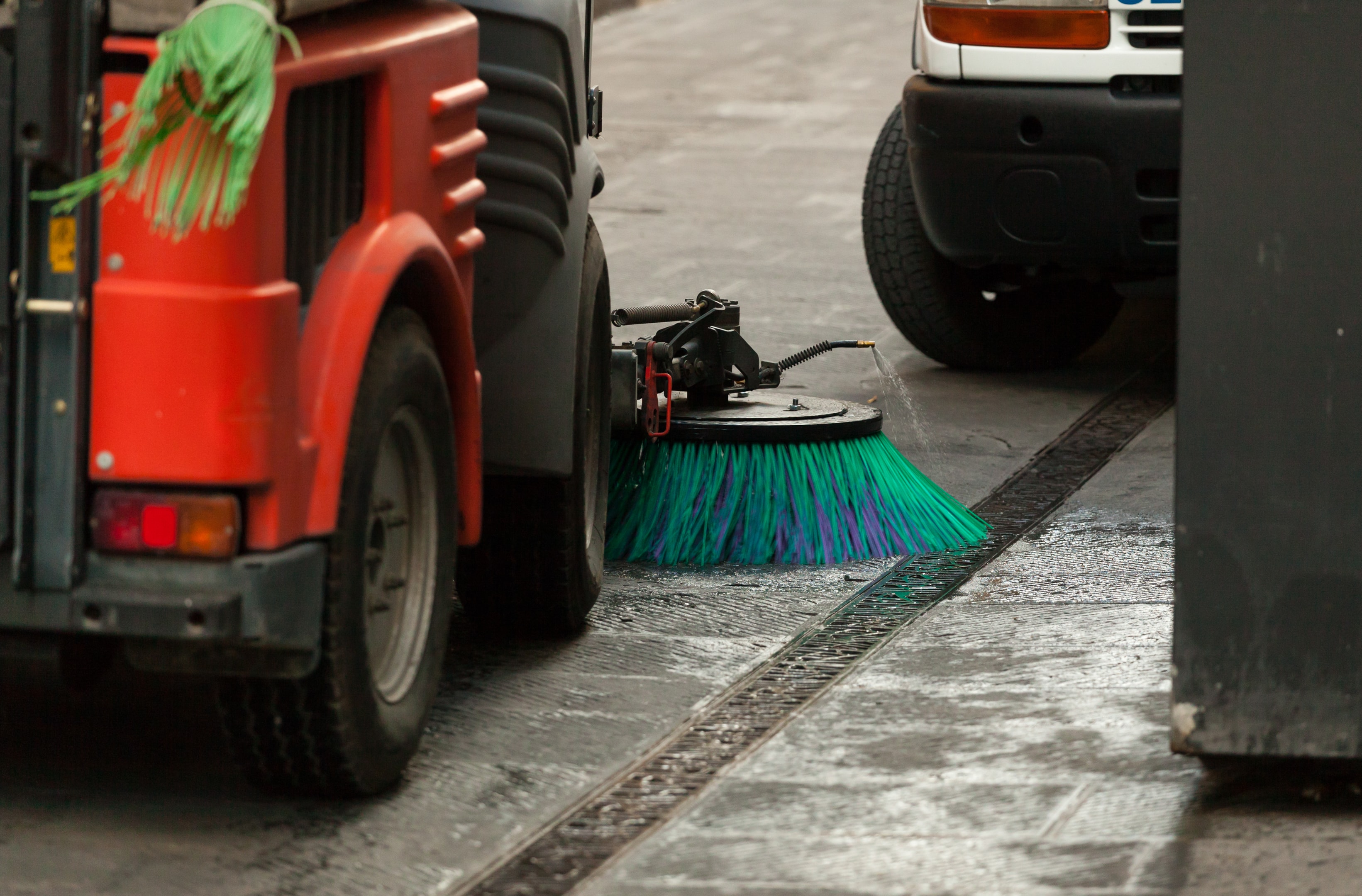 Parking lot sweeping services.