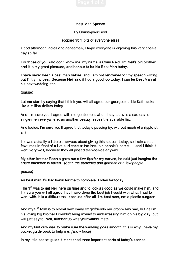 Special Occasion Speech Examples & Writing Tips SpeechPaths