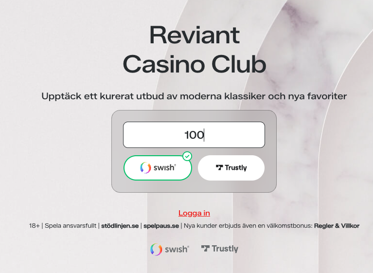 Reviant casino med svensk licens – nytt online casino i Sverige med Swish och Trustly för snabba insättningar och uttag