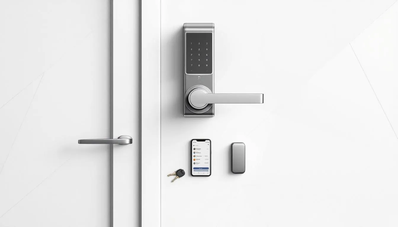 A visual guide illustrating best practices for using smart door locks safely and effectively.