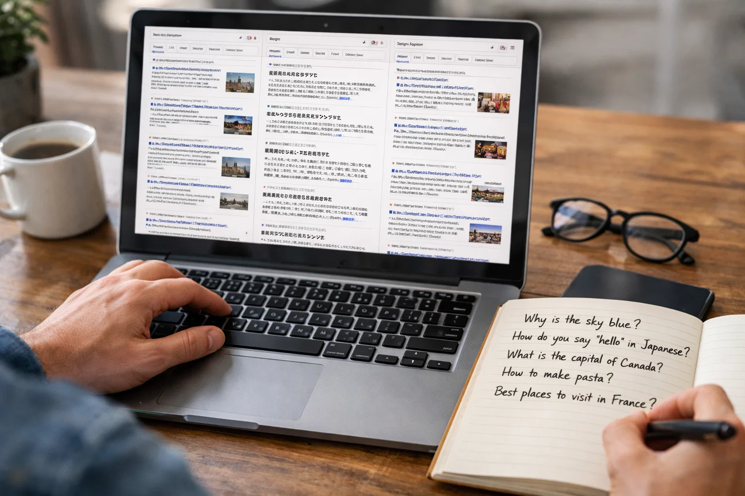 Reviewing international SEO questions and search results across global markets