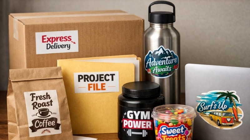 Usage of different stickers on different products 