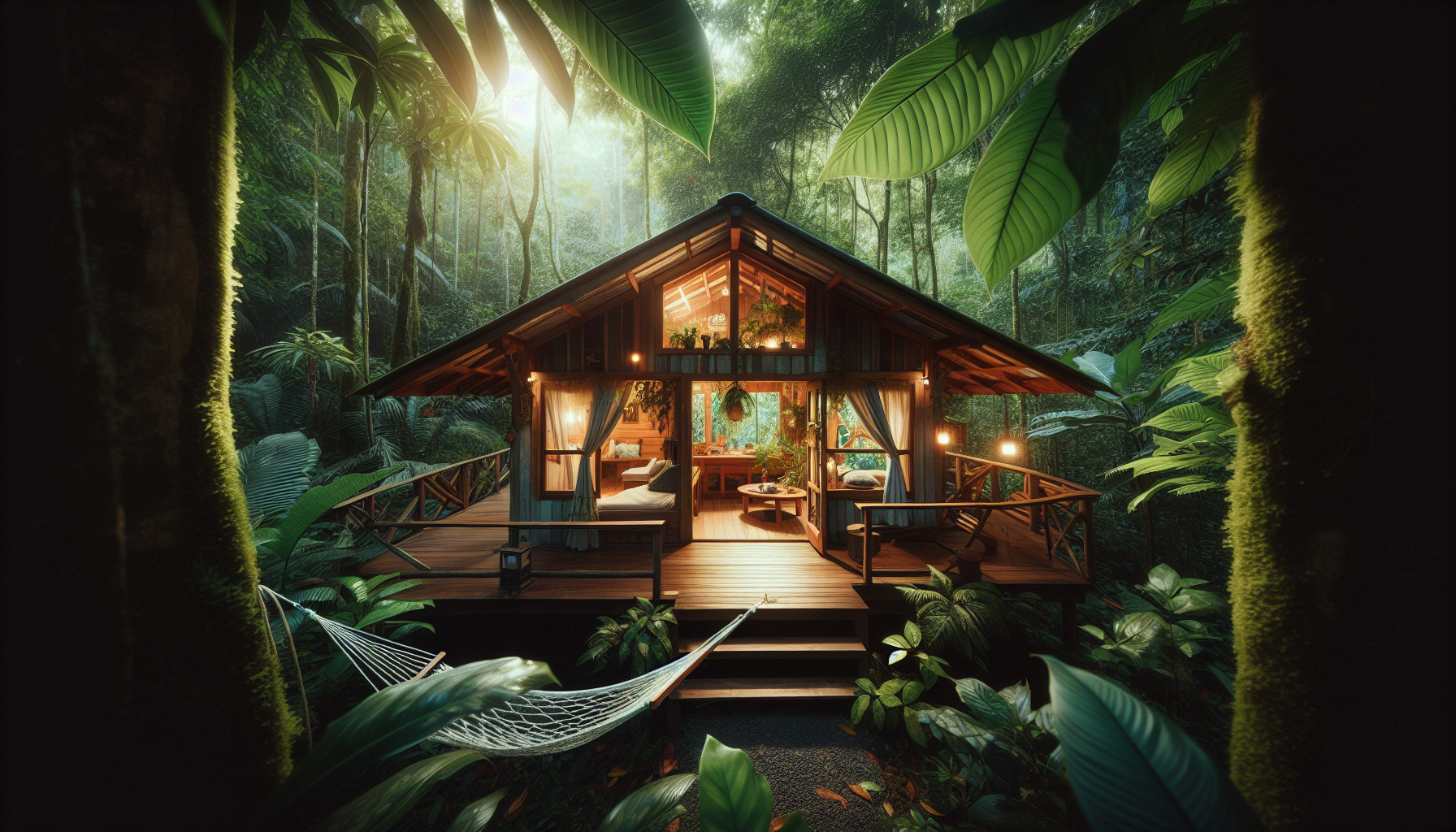 Jungle lodge accommodation in Punta Uva