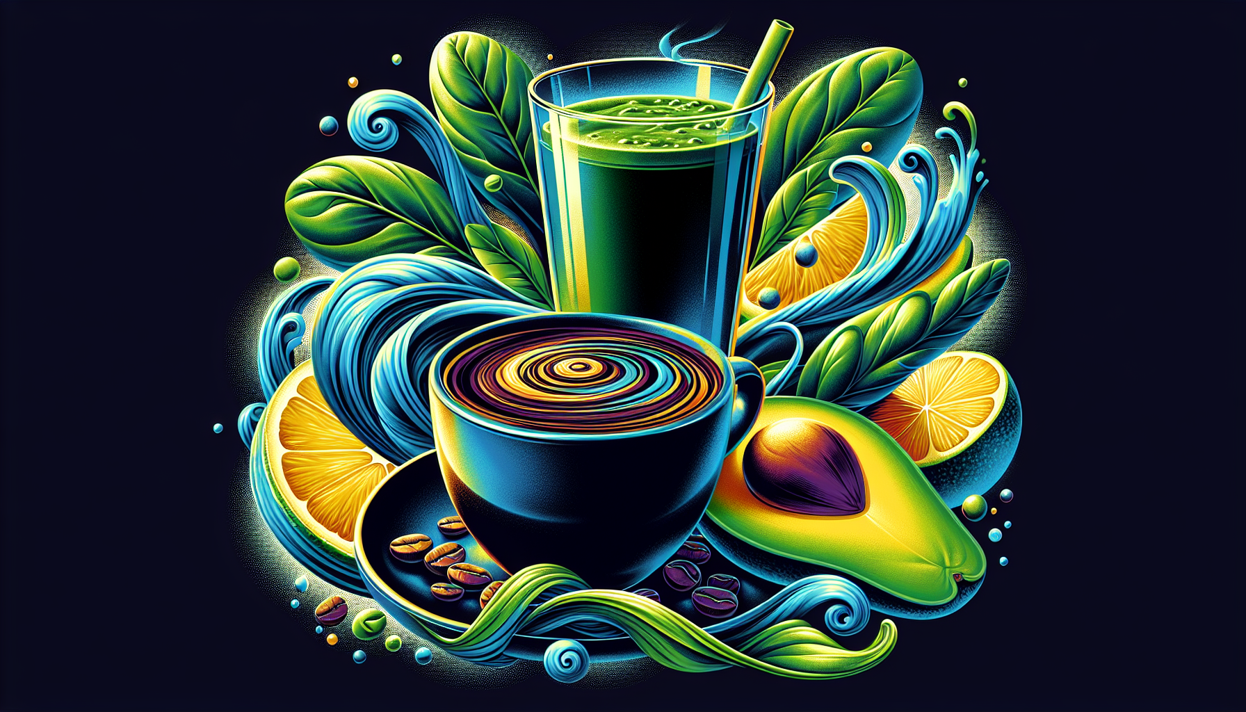 Illustration de boissons brûleuses de graisse