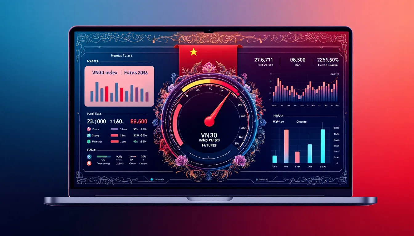 An overview of VN30 Index Futures, showcasing a trading screen with index futures data.