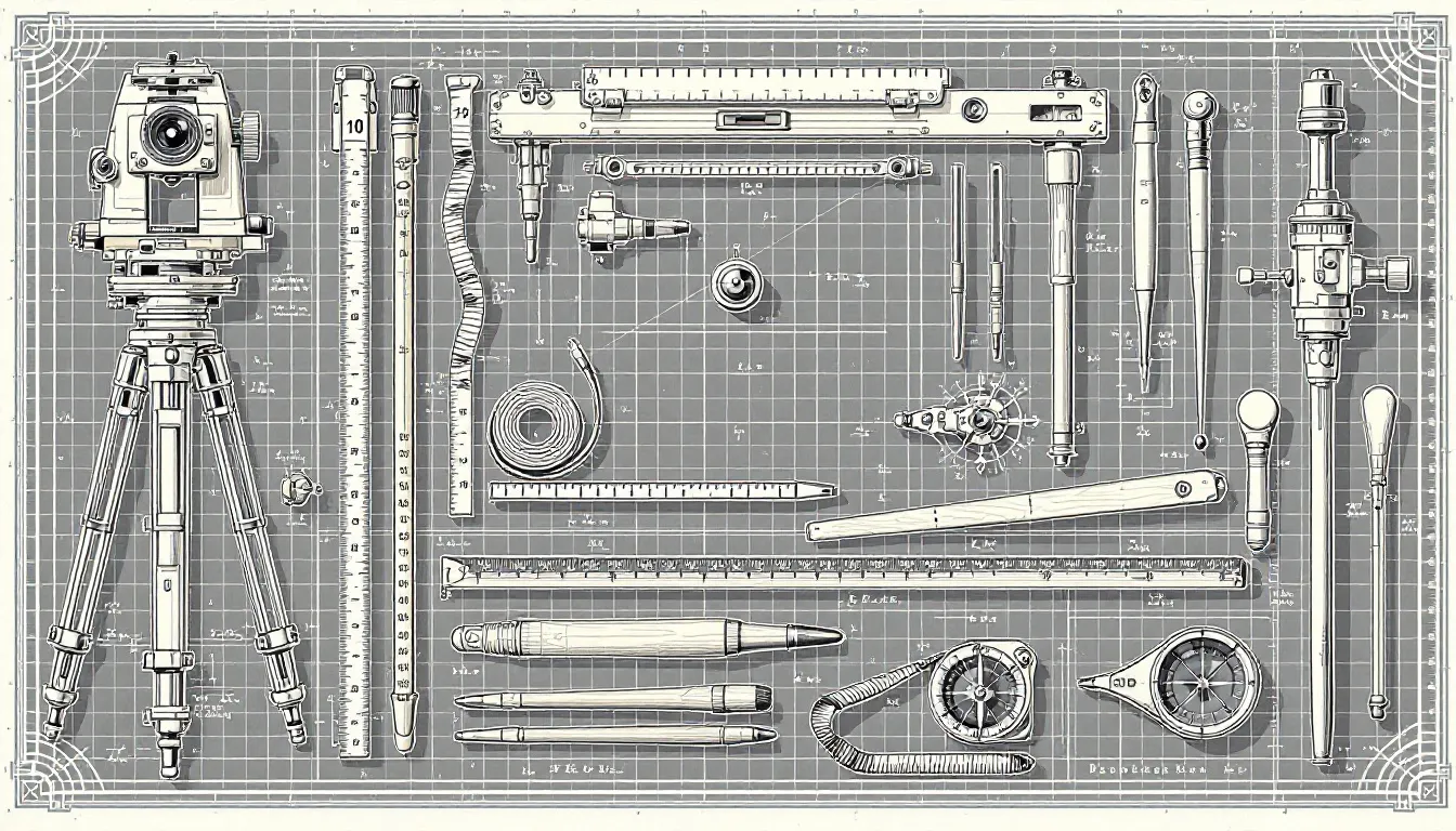 An overview of land surveying instruments and tools.