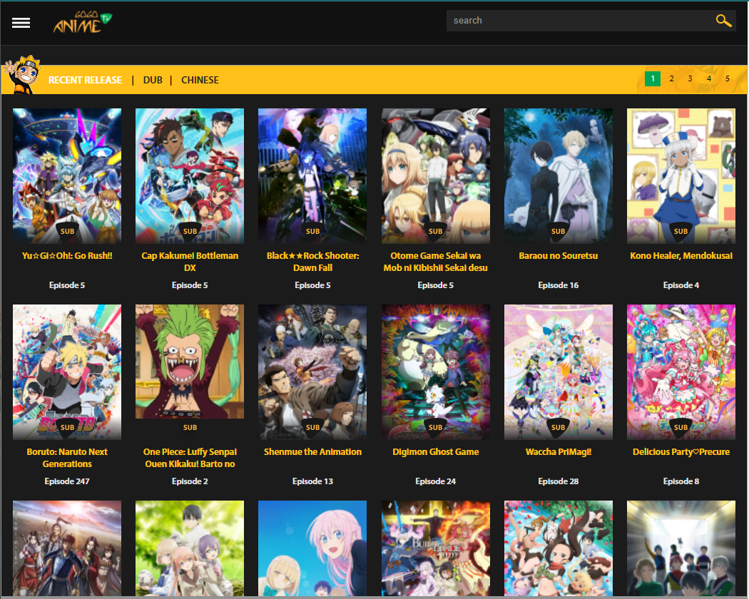 gogoanime home page