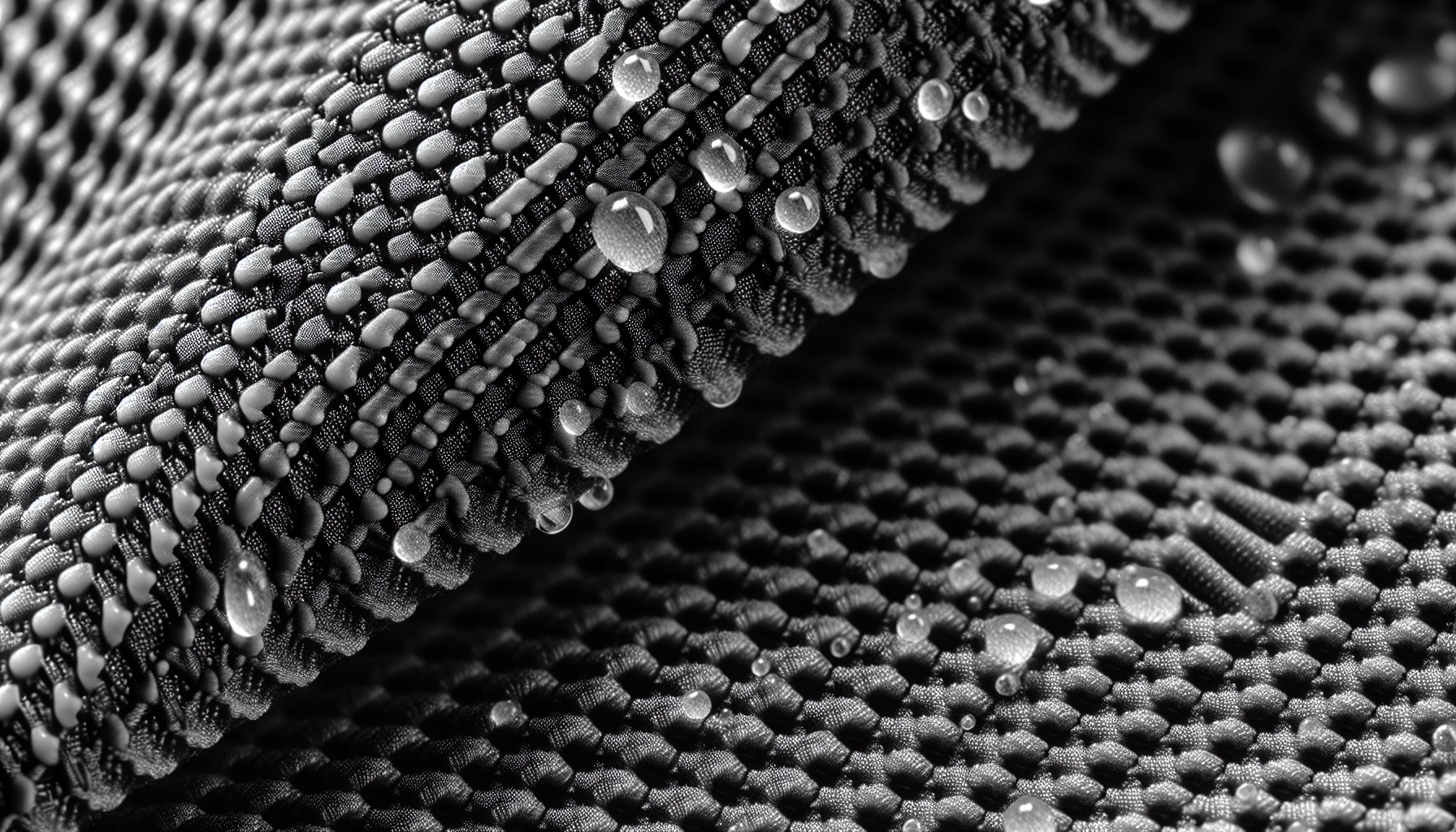 Close-up of moisture-wicking fabric