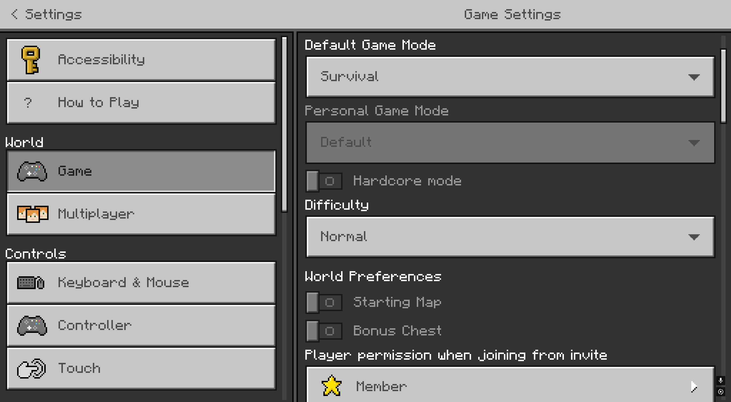 Bedrock Edition features a controller friendly UI — even on PC.