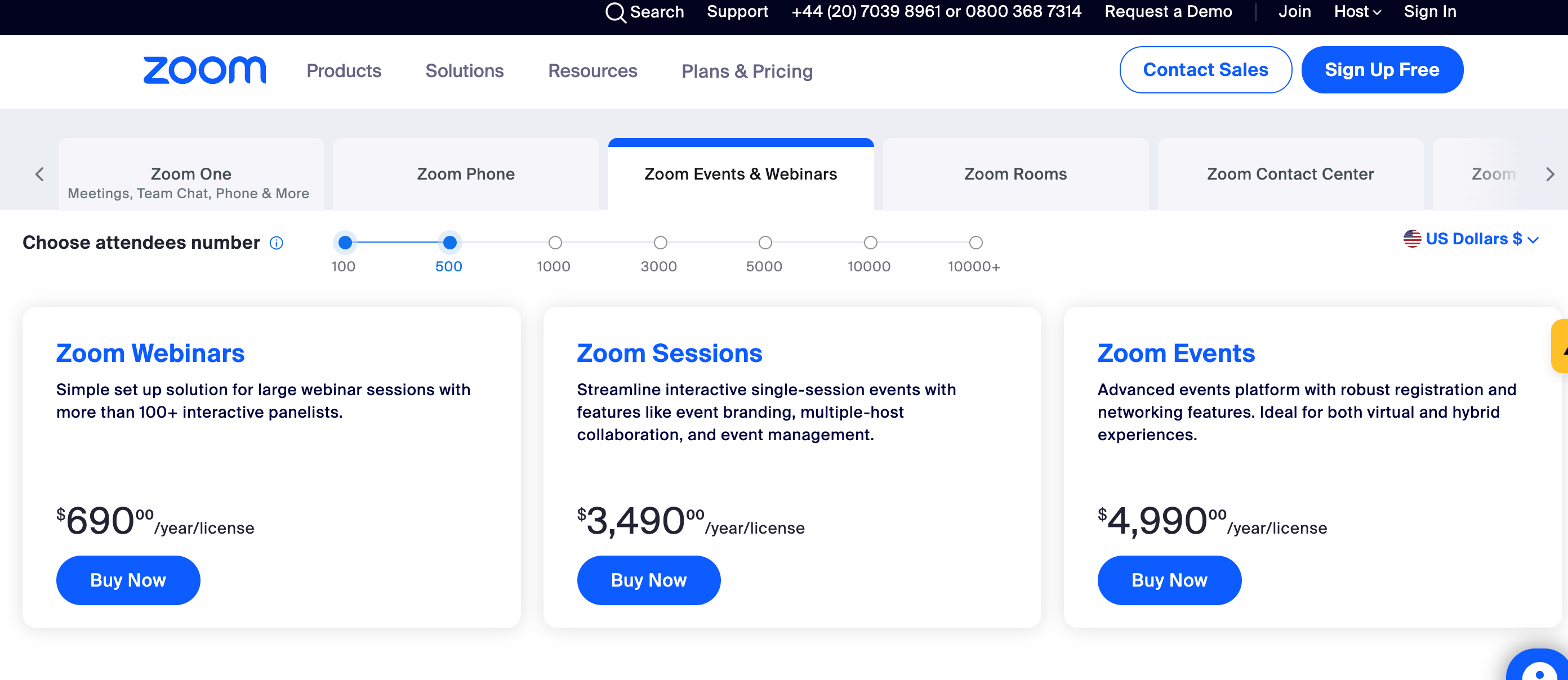 zoom webinars pricing
