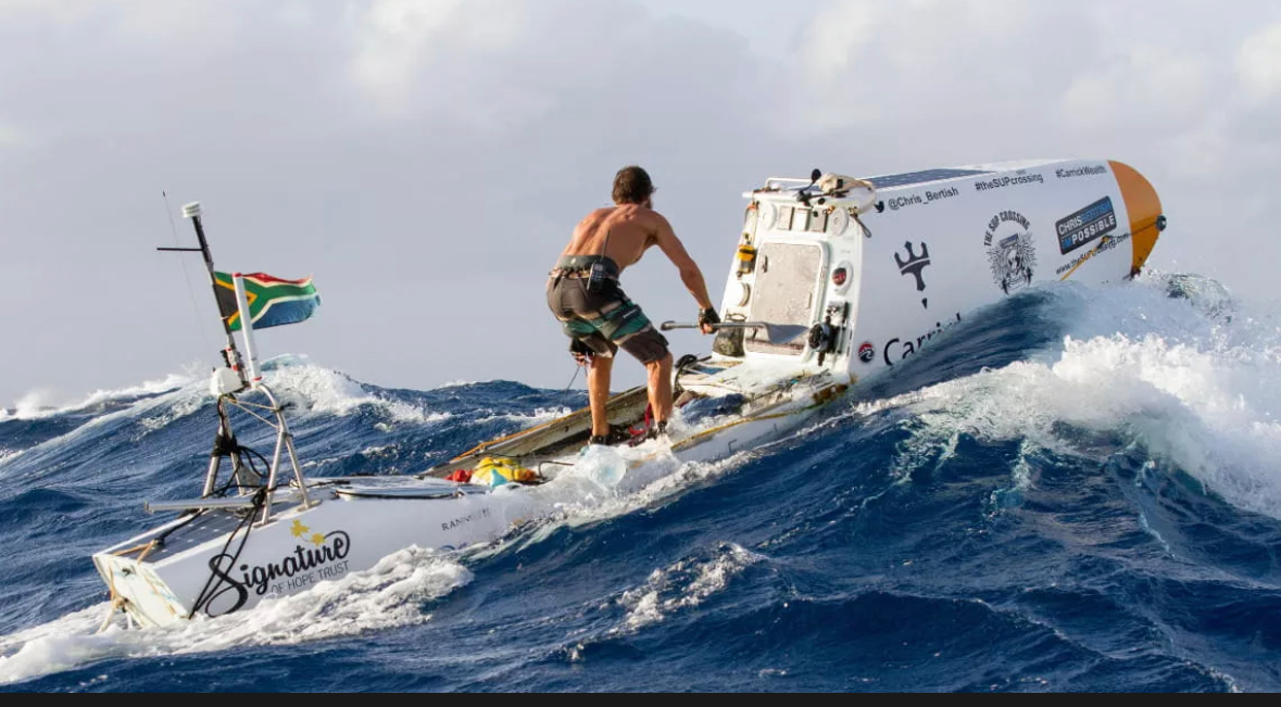 the first paddle board to cross the Atlantic