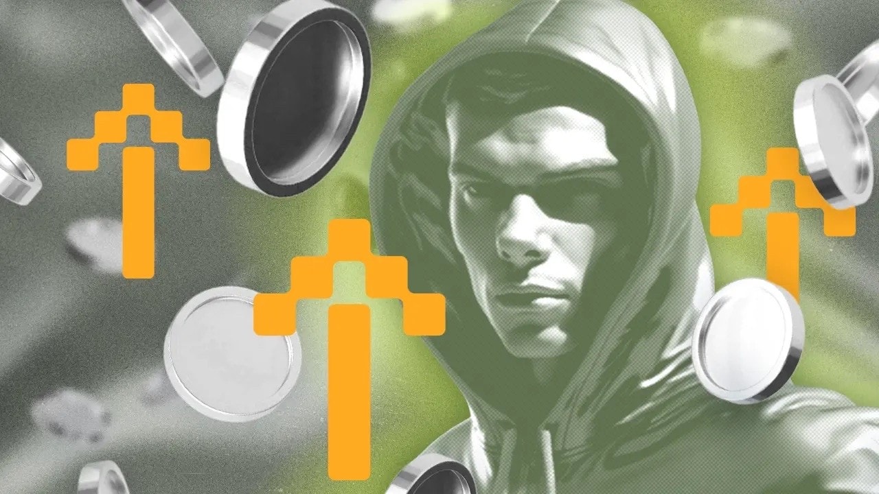 An illustration of a human surrounded by floating coins highlighting social media engagement. 