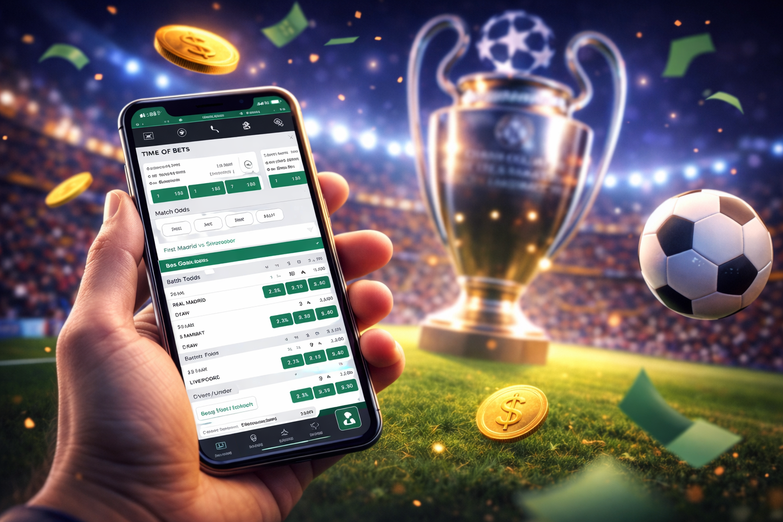 Champions league betting i mobilen