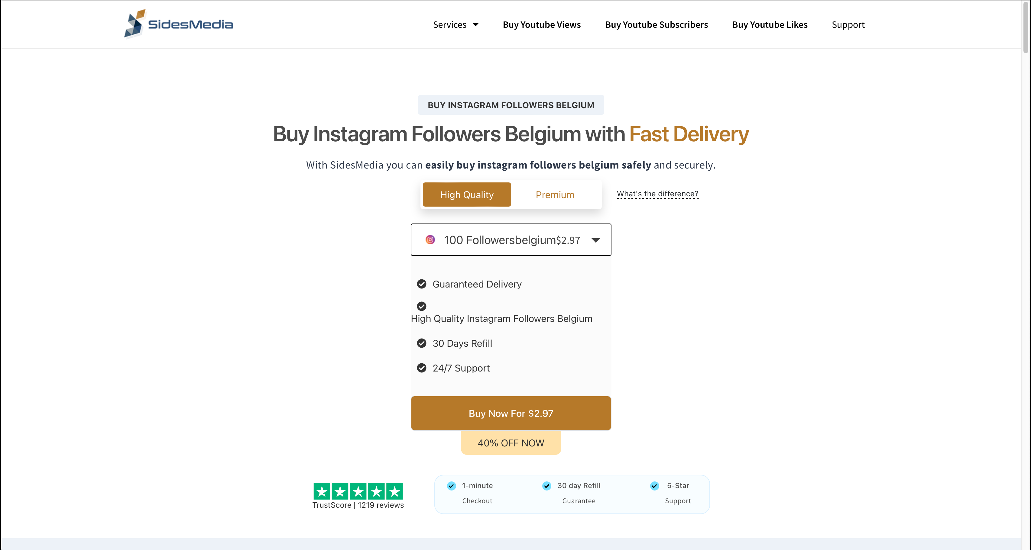 sidesmedia buy instagram followers Belgiumt page