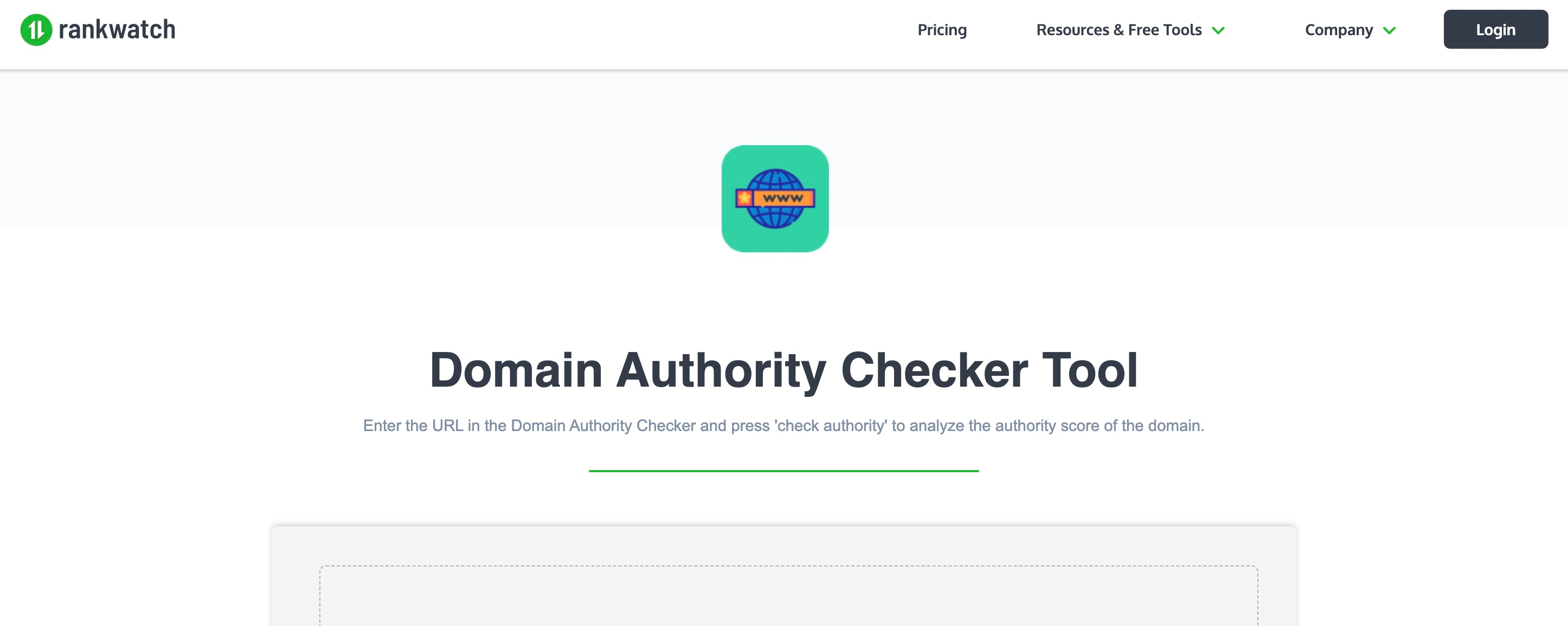 rank watch domain authority checker tool
