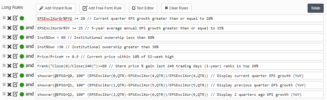 CANSLIM Stock Screener Investing Method