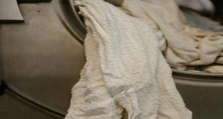 towels in a washing machine