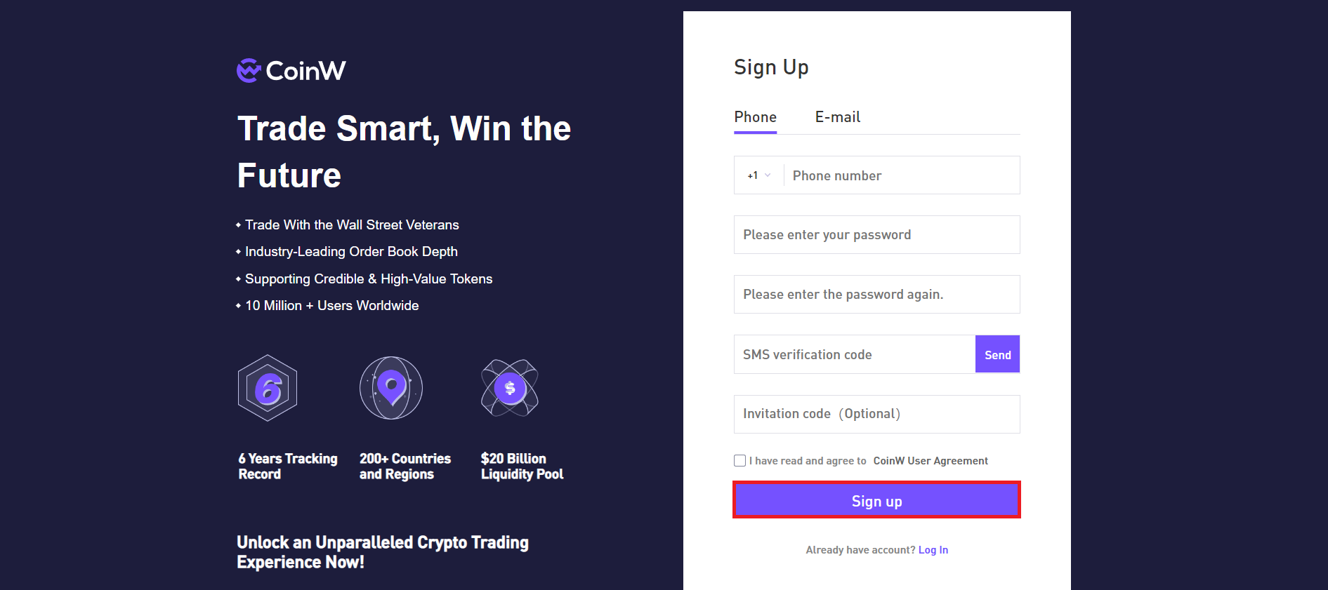 Enter current trading password