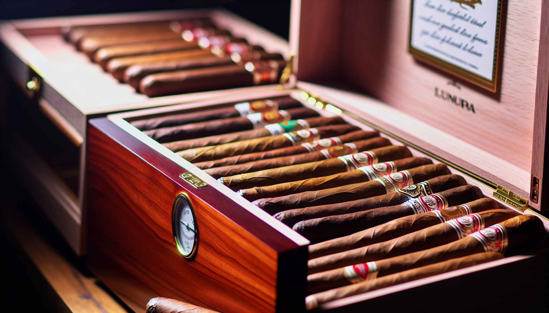 Exclusive handmade cigar collection in a humidor