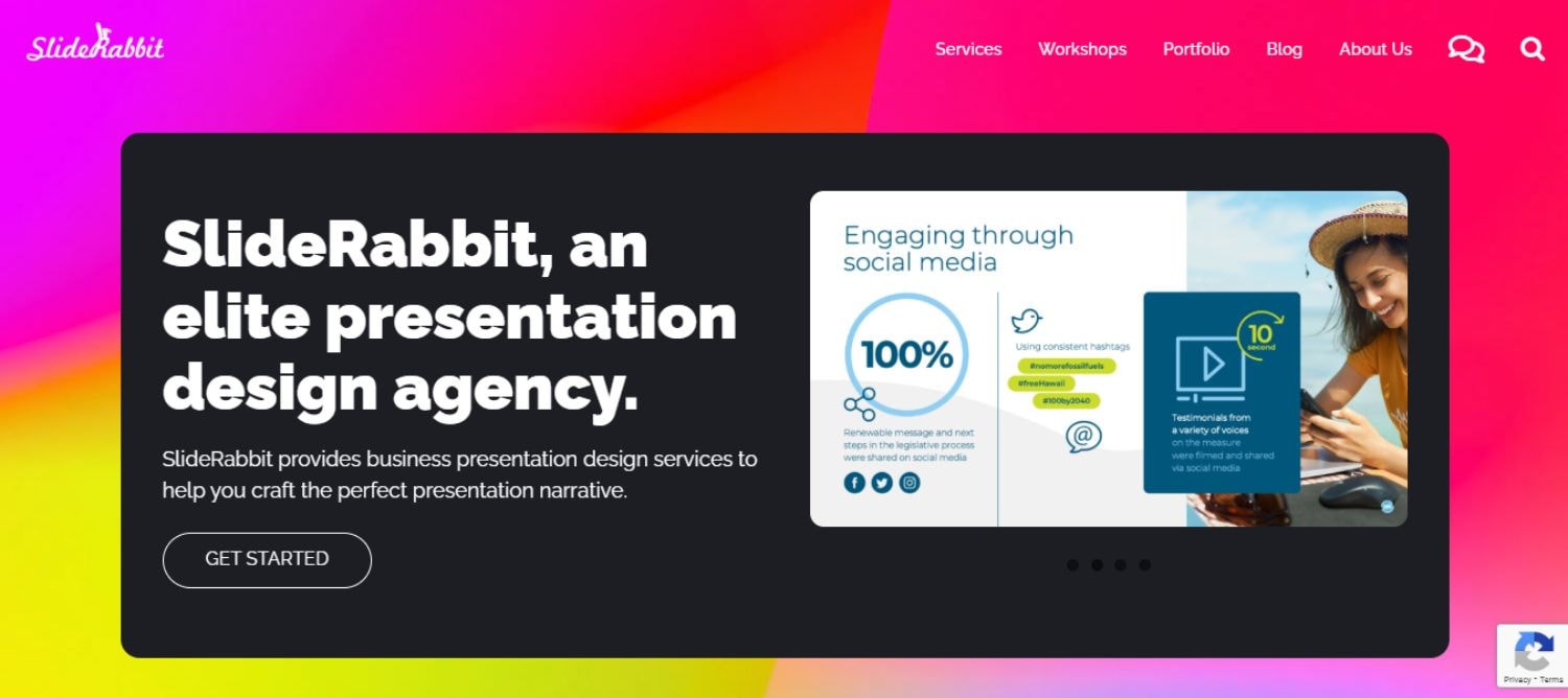 SlideRabbit specializes in narrative-rich, highly visual slides