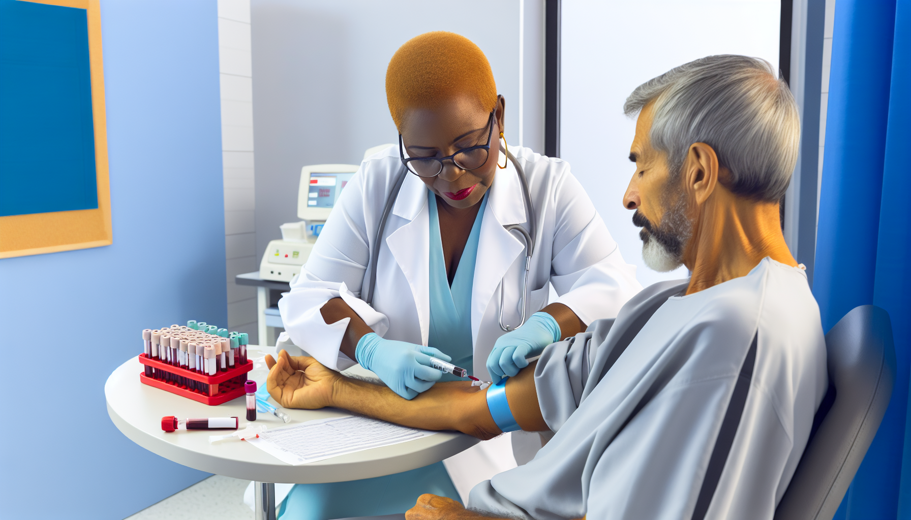 Patient undergoing specific cancer monitoring with CEA test