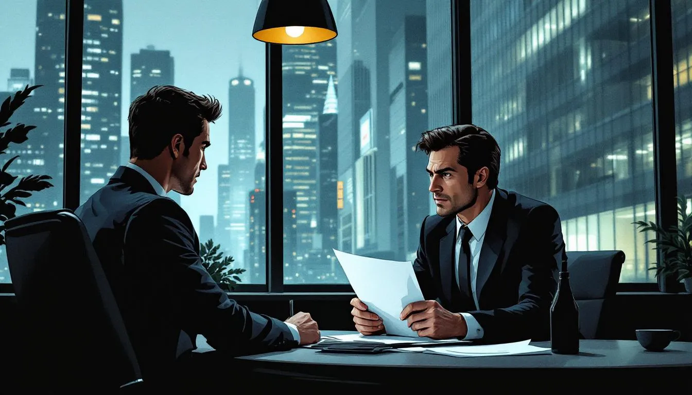 A Durham personal injury lawyer discussing a case with a client.
