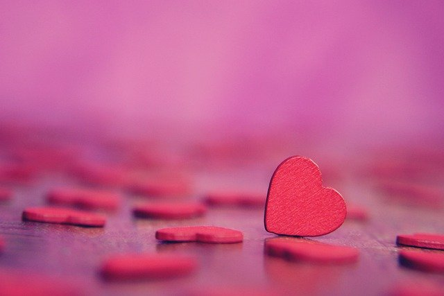heart, love, pink