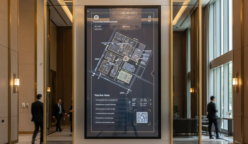 8 Best Reception Digital Signage Strategies 5 enhance wayfinding and facilities management