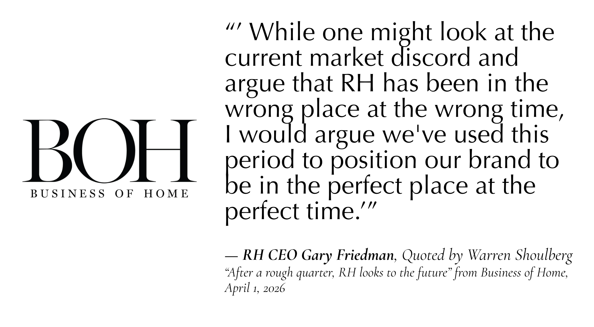 Business of Home Quote