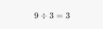 9÷3=3