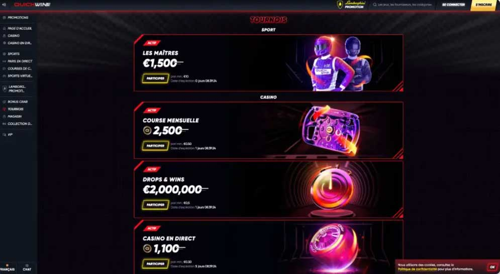 Quickwin casino bonus