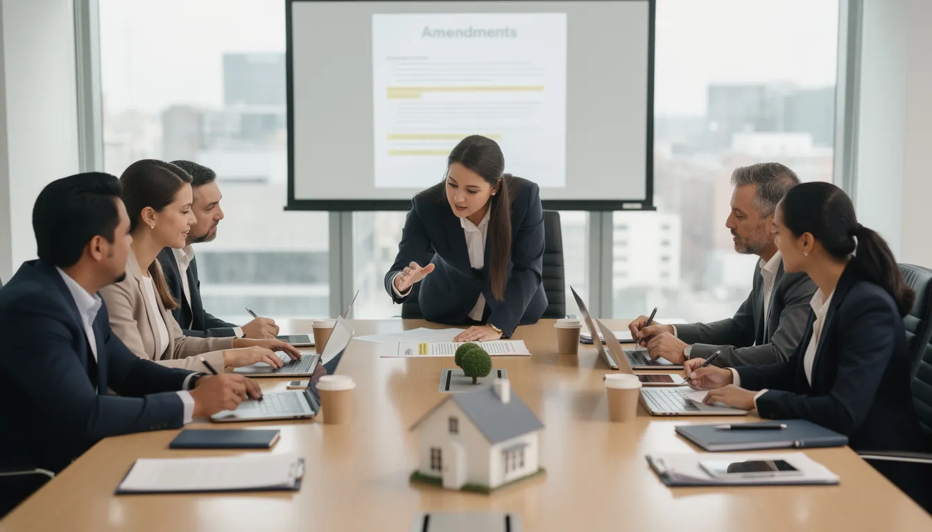 A real estate agent and clients review contract modifications and potential red flags related to residential real estate transactions, ensuring proper documentation and due diligence to prevent costly mistakes.