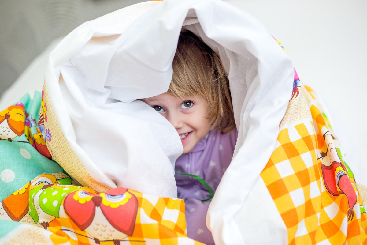 Illustration of a cozy and stylish baby quilt