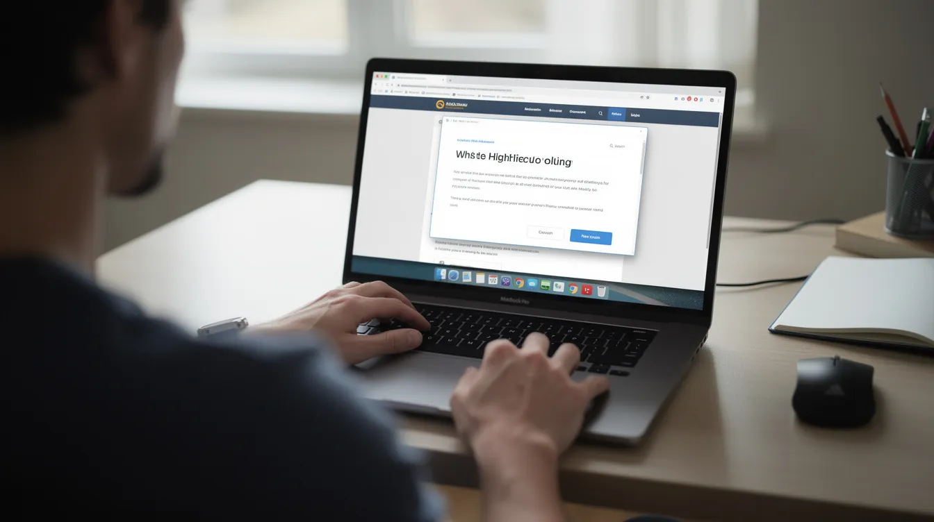 A person using screen-magnification software to read a website, one of the assistive technologies an inaccessible site can lock out