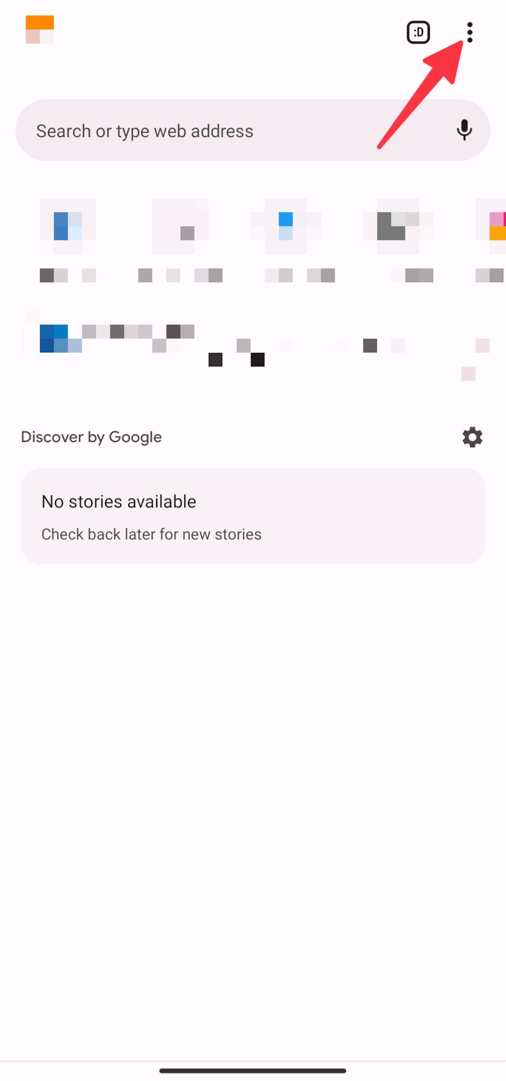 Remote.tools shows how to clear Google search history on an Android device. Tap on three dot menu in top right on Google Chrome app for Android