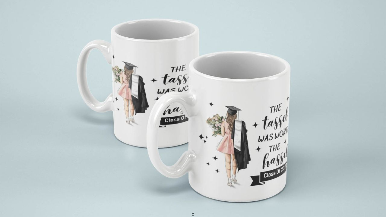 A variety of print on demand mugs with unique designs and colors available in our product range.