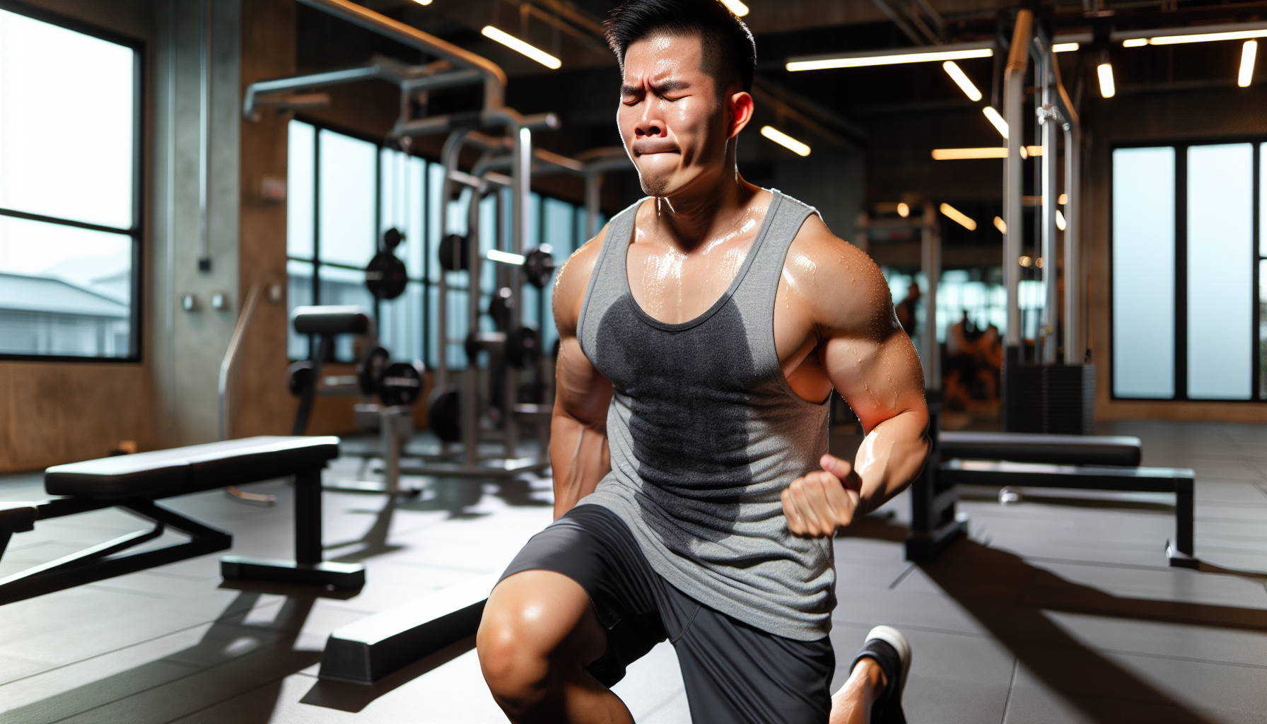 Athlete doing core exercise