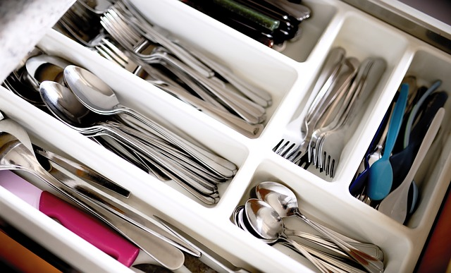 cutlery, drawer, household